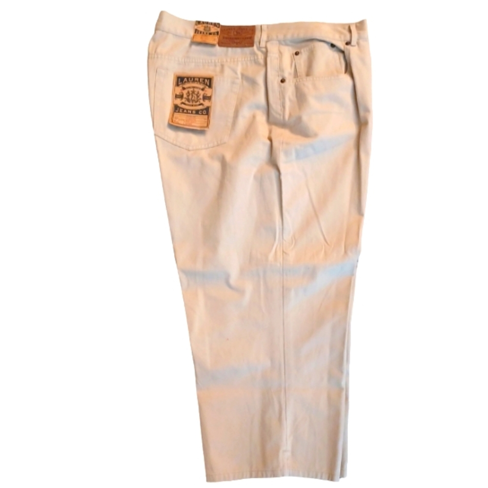Lauren Ralph Lauren Cream Straight-Leg Jeans